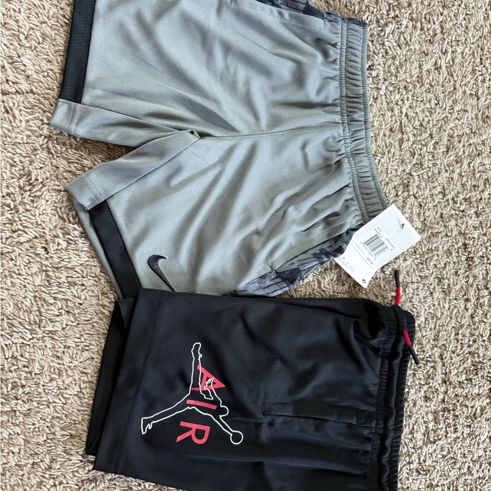 Nike Kids Black and Gray Shorts Duo